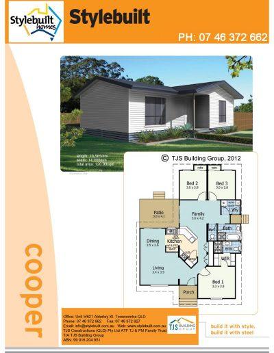 cooper - 3 bedroom transportable home plans northern nsw western qld