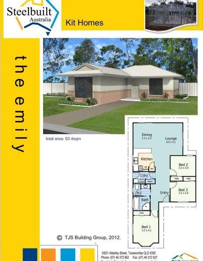 the emily - 3 bedroom kit homes plans northern nsw