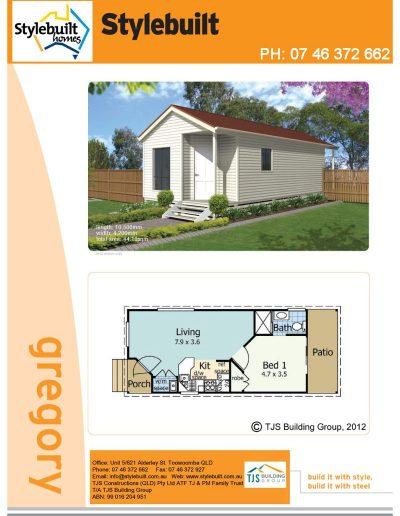 gregory - 1 bedroom transportable home plans northern nsw western qld
