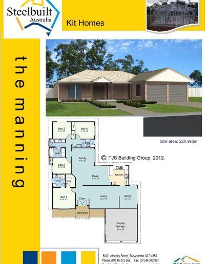 the manning - 4 bedroom kit homes plans qld