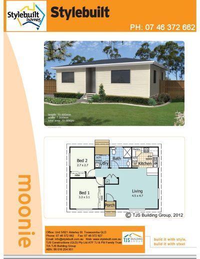 moonie - 2 bedroom transportable home plans northern nsw western qld