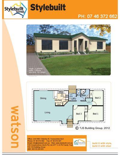 watson - 3 bedroom transportable home plans northern nsw western qld