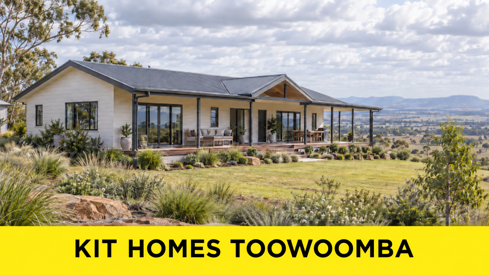 Steelbuilt kit home in Toowoomba with landscaped acreage