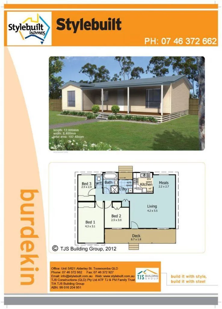burdekin - 3 bedroom transportable home plans northern nsw western qld