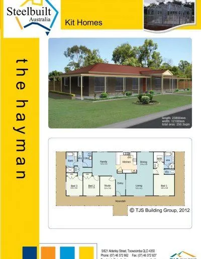 the hayman - 3 bedroom kit homes plans northern nsw