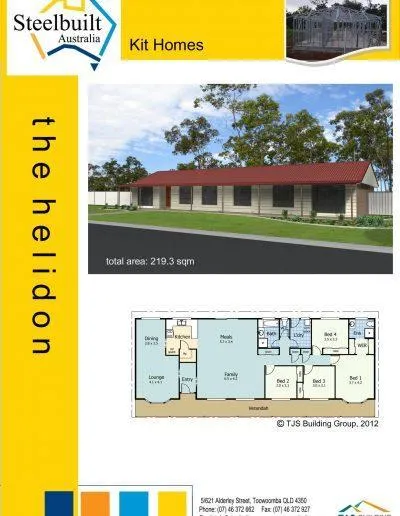 the helidon - 4 bedroom kit homes plans western qld