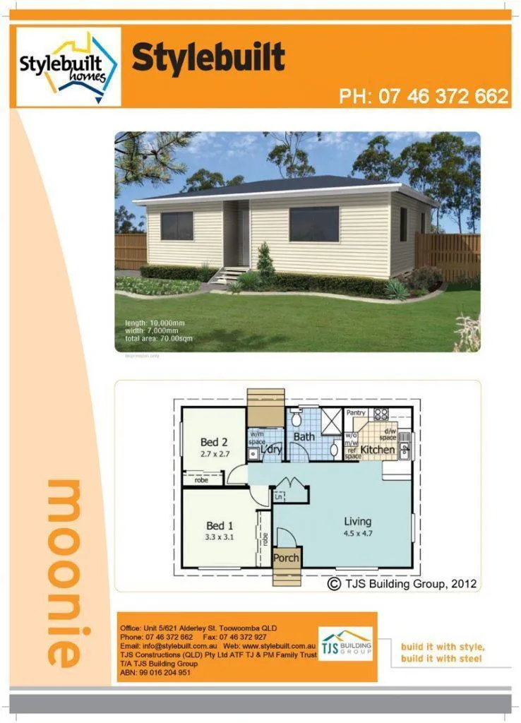 moonie - 2 bedroom transportable home plans northern nsw western qld