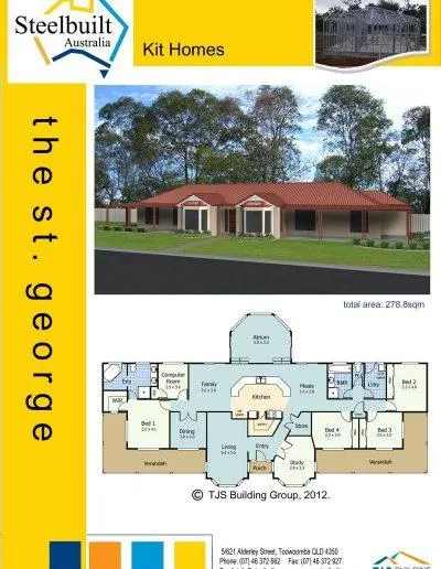 the st. george - 5 bedroom kit homes plans qld