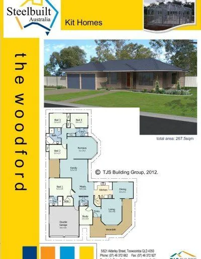 the woodford - 5 bedroom kit homes plans western qld